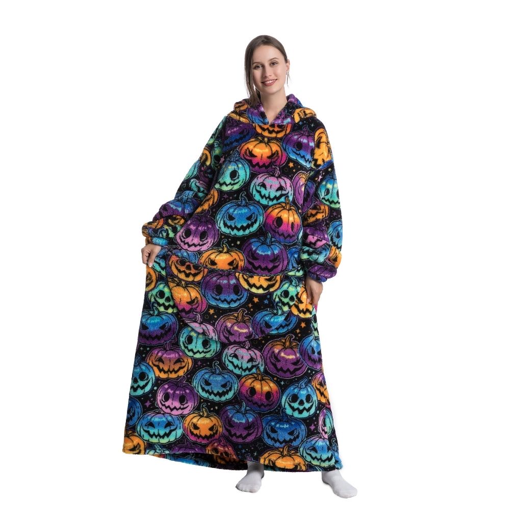 Halloween Pumpkin Hoodie Blanket