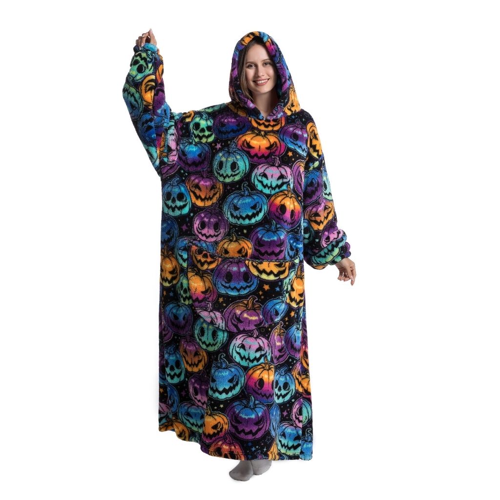 Halloween Pumpkin Hoodie Blanket