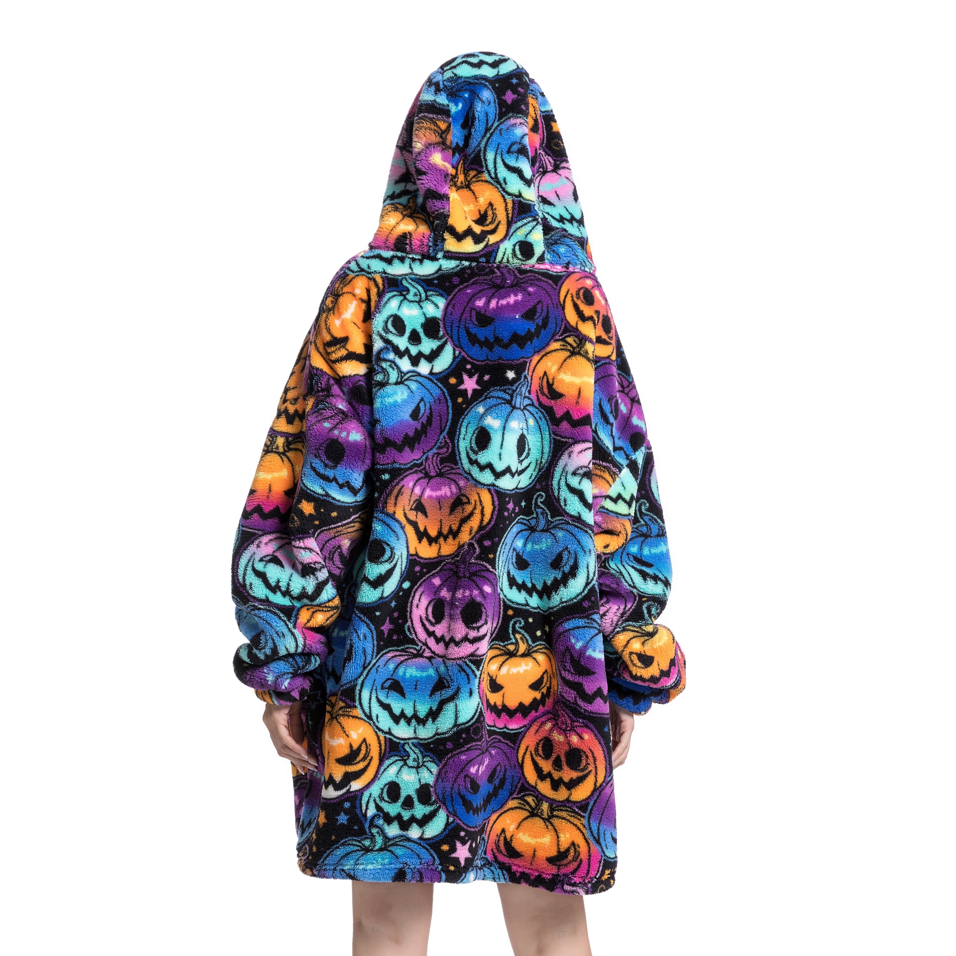 Halloween Pumpkin Hoodie Blanket