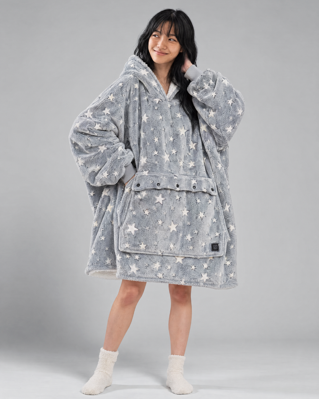 Toasti Blanket in Starlight Gray — full body